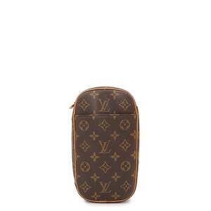 LOUIS VUITTON Authentic Brown Monogram Pochette Hobo Bag